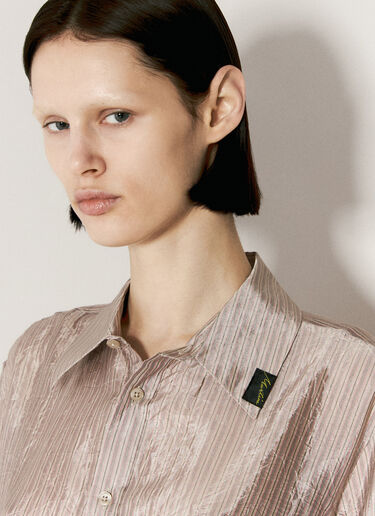 Martine Rose Striped Satin Shirt Pink mtr0255002