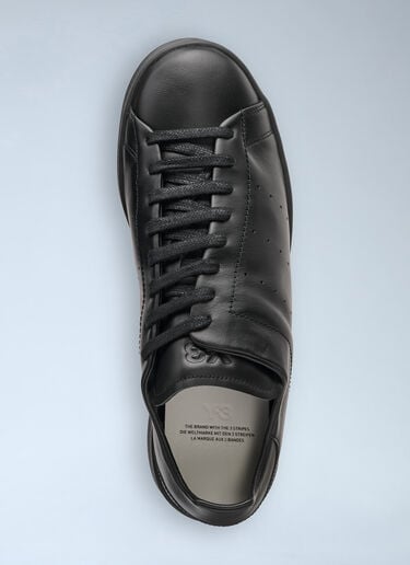 LN-CC® - Y-3: Diagonal Stan Smith Sneakers - Black Y-3 Diagonal Stan Smith Sneakers Black yyy0165027