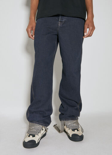 Lanvin Baggy Twisted Leg Jeans Blue lnv0154005