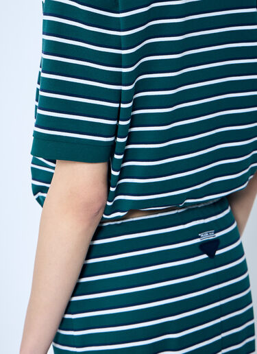 Prada 条纹 Polo 衫 绿色 pra0260017
