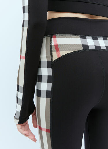 Burberry Check Panel Leggings Black bur0253028
