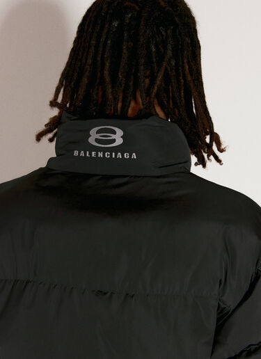 Balenciaga Draped Panel Puffer Jacket Black bal0154023