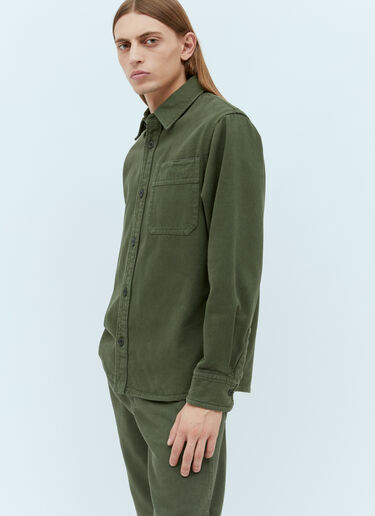 コットンツイルシャツ A.P.C. コットンツイルシャツ グリーン apc0154004