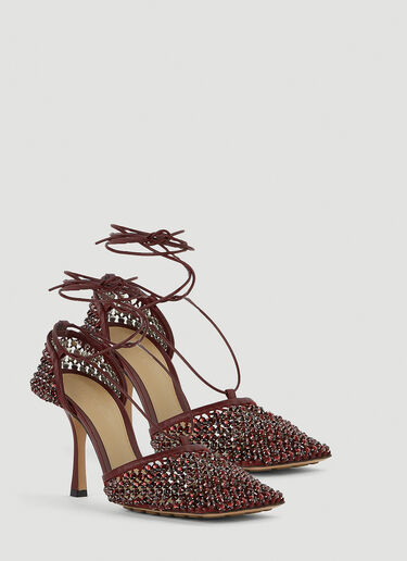 Stretch Mesh High Heels Bottega Veneta Stretch Mesh High Heels Burgundy bov0250046