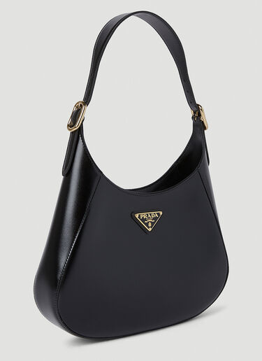 Prada Triangle Plaque Shoulder Bag Black pra0252019