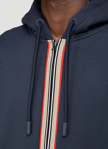 Burberry Lexington Zipped Hooded Sweatshirt Blue bur0143017