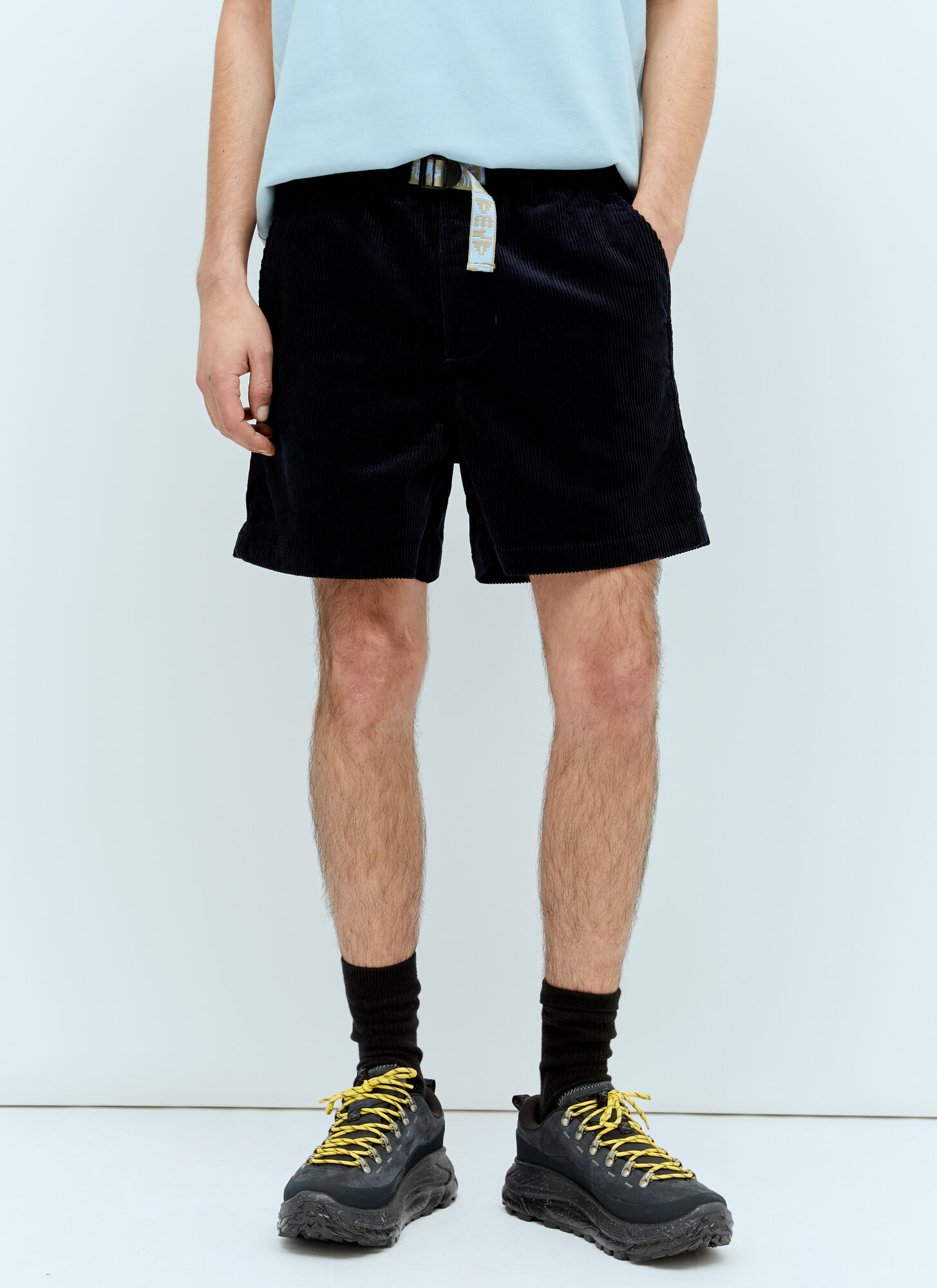 Shop Brain Dead Cord Climber Shorts In Navy