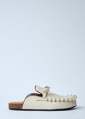 TOTEME Leather Ruffle Mules Black tot0259032
