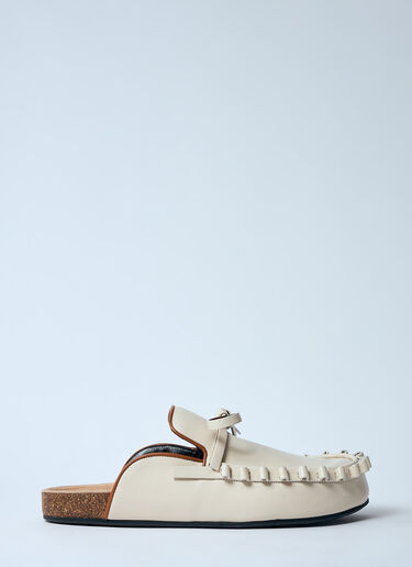 JW Anderson Leather Ruffle Mules White jwa0259011