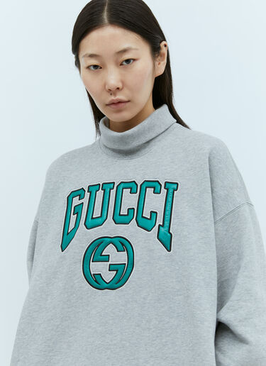 Gucci 徽标刺绣运动衫  灰色 guc0255047