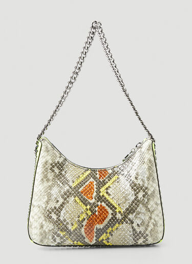 Stella McCartney Falabella Snakeskin Shoulder Bag Green stm0248026