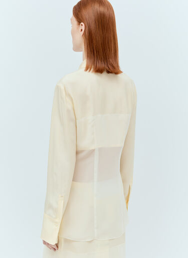 Sportmax 더블 레이어 셔츠  화이트 spx0256001