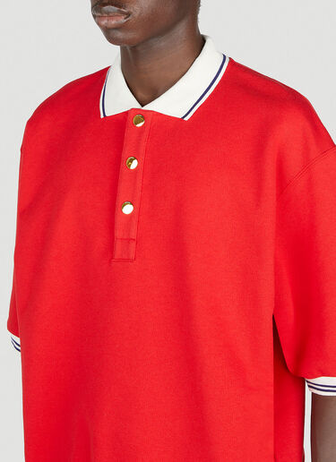 Logo Print Polo Shirt Gucci Logo Print Polo Shirt Red guc0153008