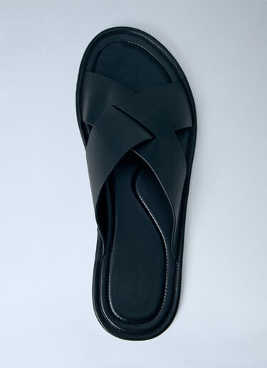 The Row Malick Crossed-Strap Sandals Black row0164011
