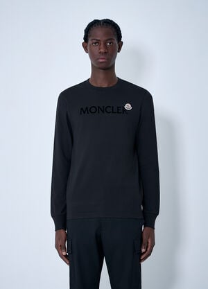 Moncler Logo Motif T-Shirt Black mon0163040
