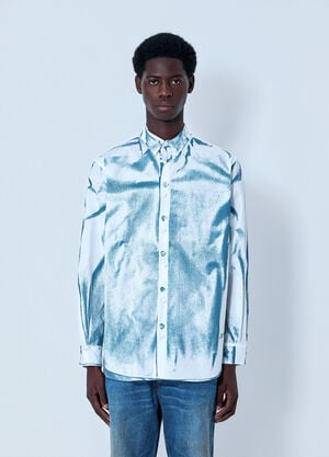 Jean Paul Gaultier Abstract Print Button-Down Shirt Blue jpg0164004
