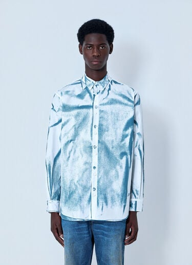Jean Paul Gaultier Abstract Print Button-Down Shirt Blue jpg0164004