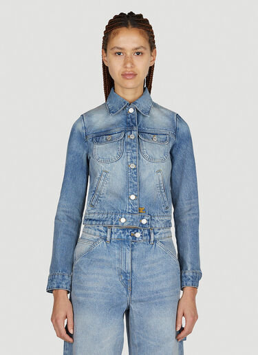 Courrèges Denim Trucker Jacket Light Blue cou0251015