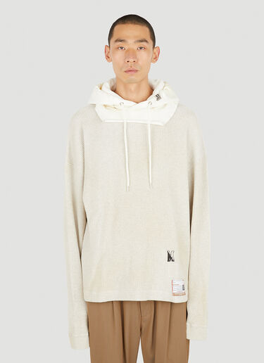 Maison Mihara Yasuhiro Partly Double 连帽运动衫 乳白色 mmy0150021