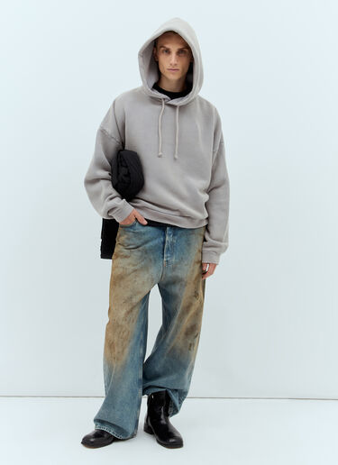 Acne Studios 徽标贴饰连帽运动衫  灰色 acn0357001