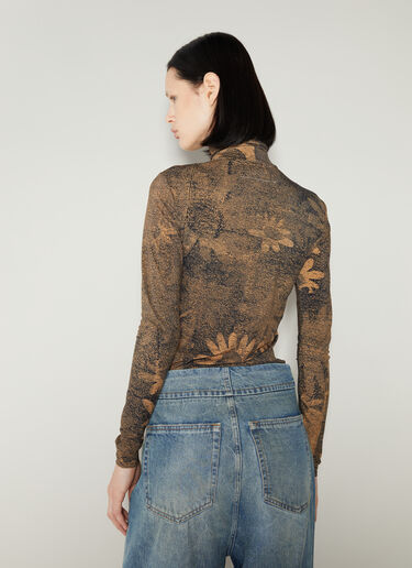 Graphic Print Highneck Top MM6 Maison Margiela Graphic Print Highneck Top Black mmm0254013