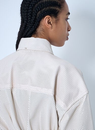 Sportmax 皮革孔眼风衣  米色 spx0260008