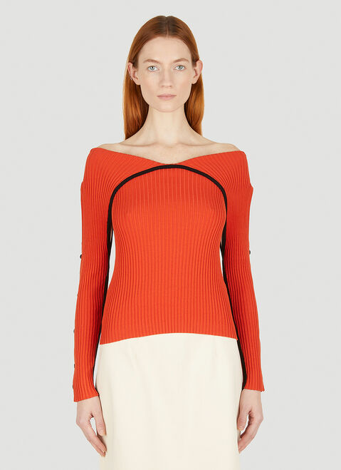 Wynn Hamlyn Reverse Ribbed Knit Top Beige wyh0249008