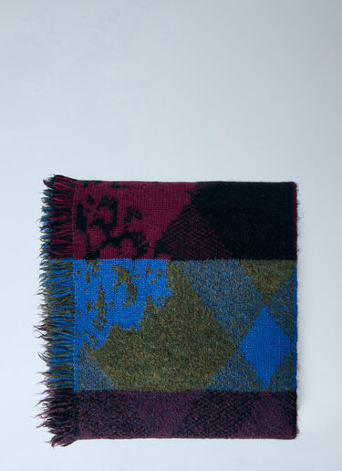 LN-CC® - Dries Van Noten: Mati Wool Scarf - Purple Dries Van Noten Mati Wool Scarf Purple dvn0165020