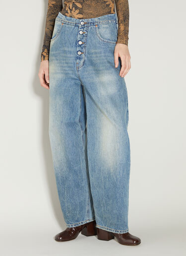 MM6 Maison Margiela Tapered Button Jeans Blue mmm0253017