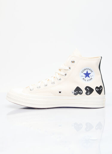 Comme des Garçons PLAY x Converse Multi-Heart Chuck 70 High-Top Sneakers White cpc0355008