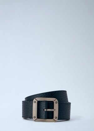 Acne Studios Textured Reversible Leather Belt Black acn0264063