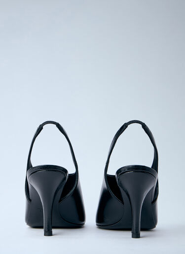 TOTEME Slingback Peep-Toe Heels Black tot0264044