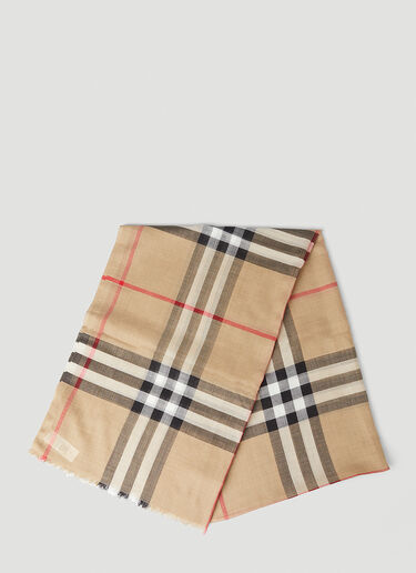 Burberry Oversized Check Scarf Beige bur0347007