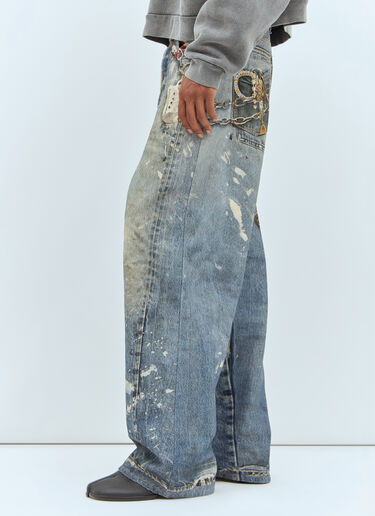 Acne Studios 1981M Printed Jeans Blue acn0158009