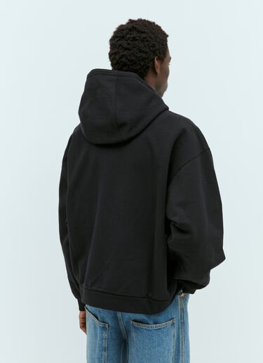 Logo Print Hooded Sweatshirt Gucci Logo Print Hooded Sweatshirt Black guc0155045