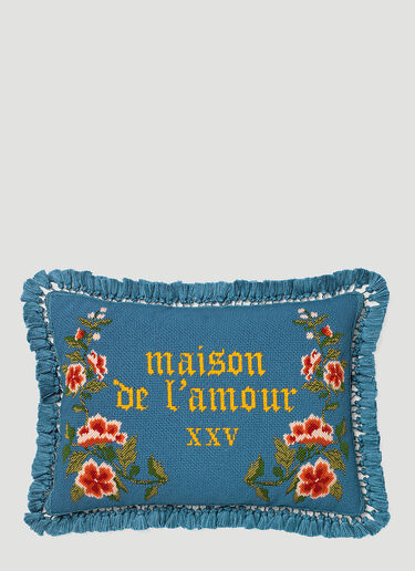 Gucci Maison De L'Amour Needlepoint Cushion Blue wps0638394