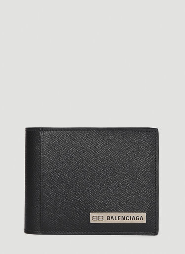 Balenciaga Plate Bi-Fold Wallet Black bal0146010