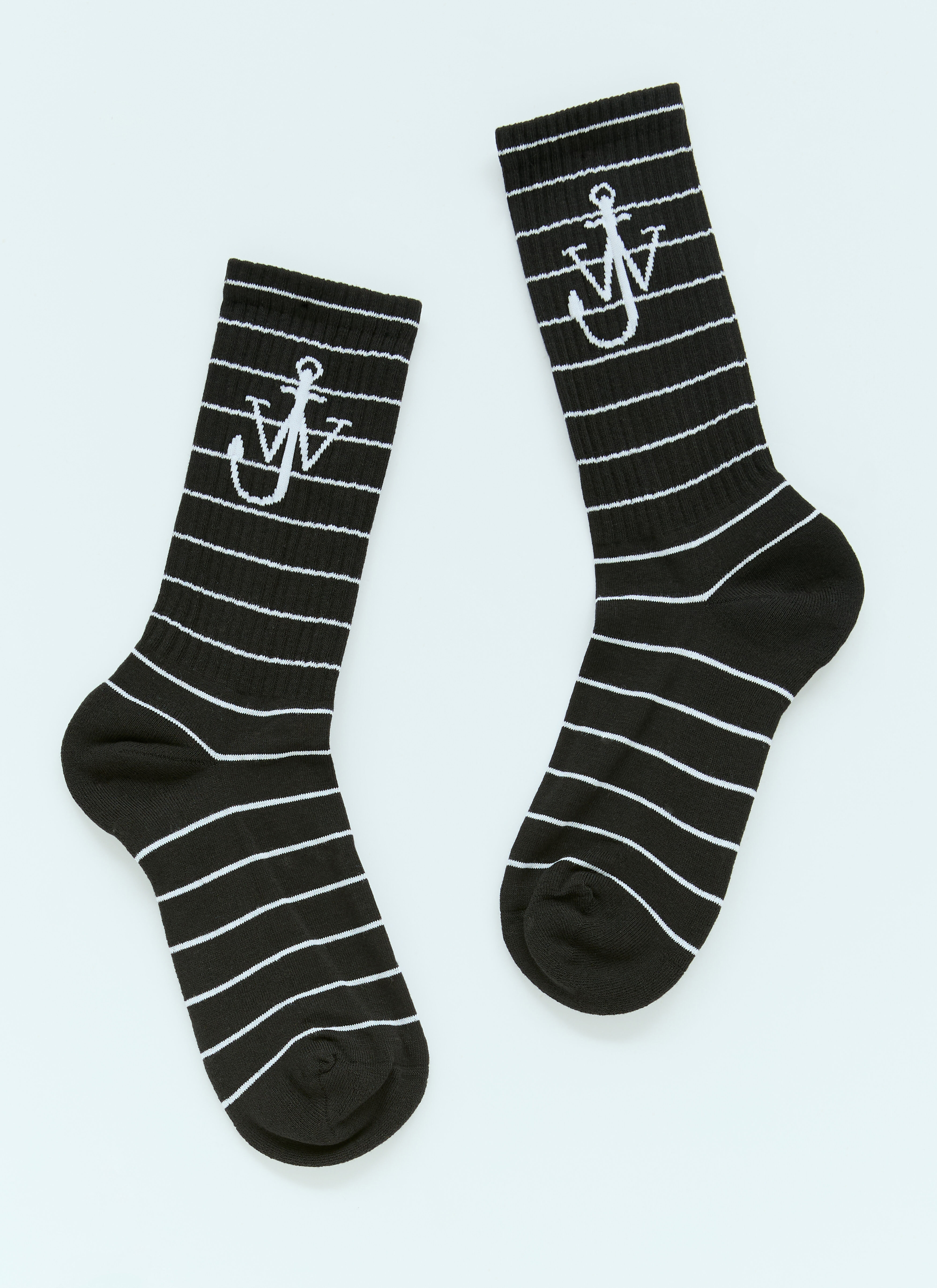 JW Anderson Striped Anchor Socks White jwa0154009