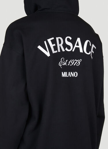 Versace 밀라노 스탬프 후드 맨투맨 블랙 ver0155007