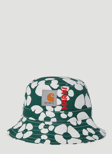 Marni x Carhartt Floral Print Bucket Hat Green mca0250004