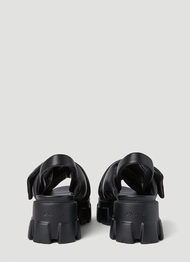 Prada Padded Track Sole Sandals Black pra0252045