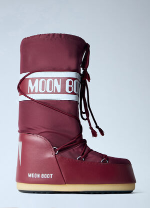 Moon Boot Icon Nylon Boots Burgundy mnb0366004