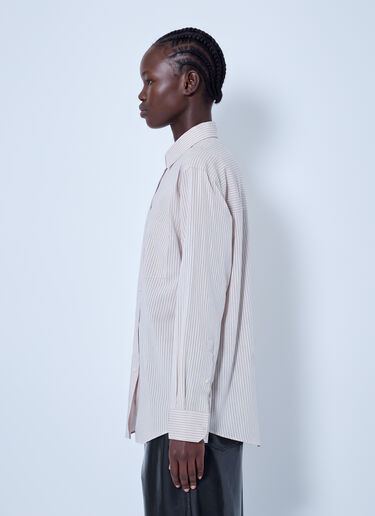 LN-CC® - RÓHE: Classic Fit Striped Shirt - Light Pink RÓHE Classic Fit Striped Shirt Light Pink roe0266003