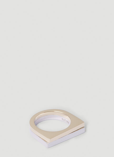 Tom Wood Step Duo Ring Silver tmw0353027