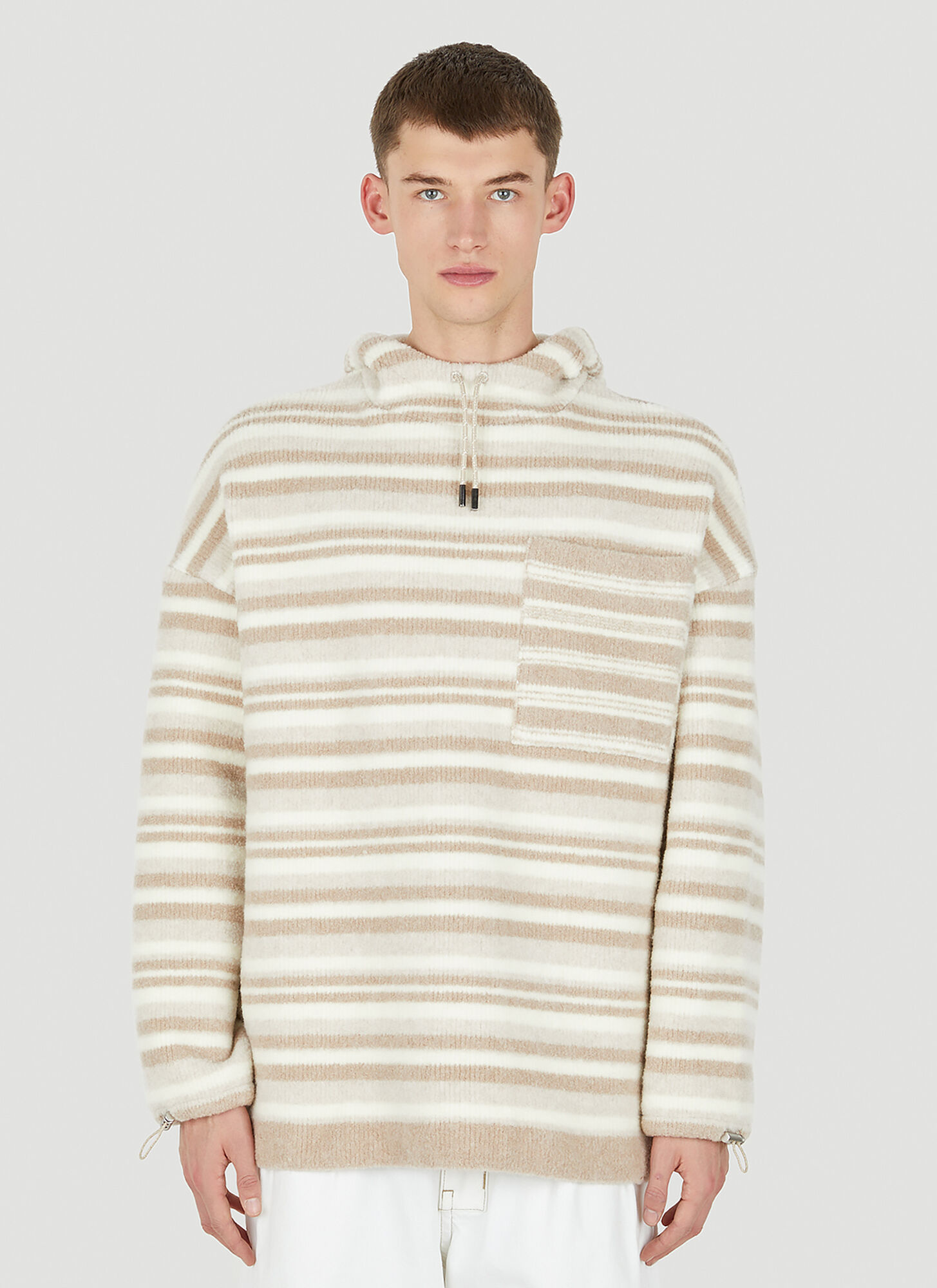 Shop Jacquemus La Maille Carozzu Hooded Sweater