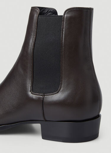 Saint Laurent Wyatt Chelsea Boots Brown sla0145080