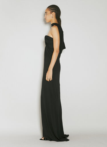 Saint Laurent Scarf Dress Black sla0253038