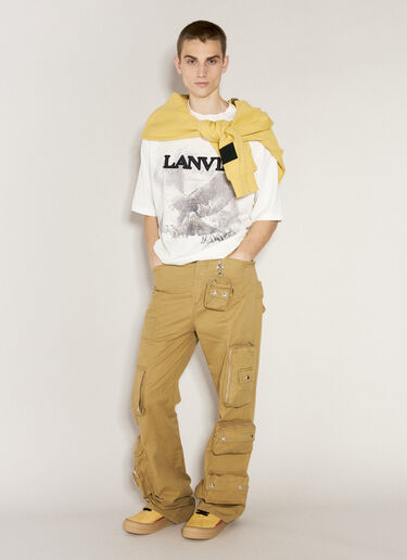 Lanvin x Future ロゴプリントTシャツ  ホワイト lvf0157004