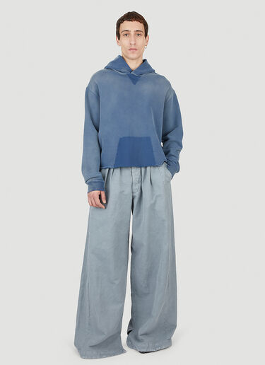 Maison Margiela Weathered Hooded Sweatshirt Blue mla0151010