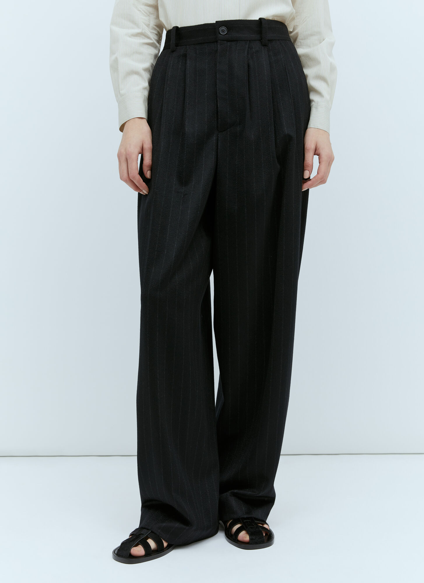 Shop The Row Rufos Cashmere Pants In Black